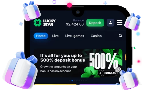 Claim your LuckyStar bonuses after first deposit in all devices